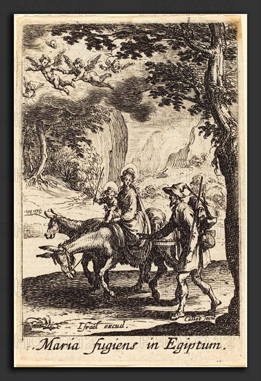Jacques Callot (French, 1592 - 1635), The Flight into Egypt, in or after 1630, etching