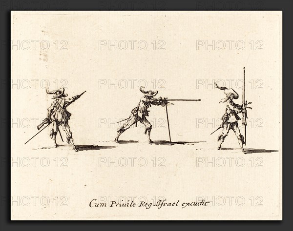 Jacques Callot (French, 1592 - 1635), Taking the Firing Position with the Musket, 1634-1635, etching