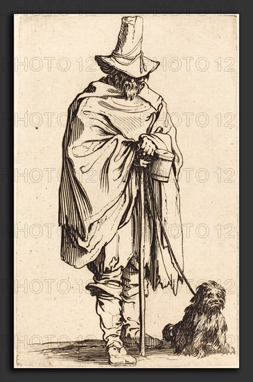 Jacques Callot (French, 1592 - 1635), Beggar with Dog, c. 1622, etching