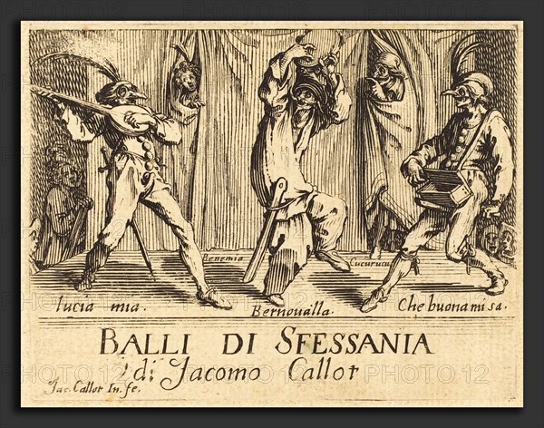Jacques Callot (French, 1592 - 1635), Frontispiece for "Balli di Sfessania", c. 1622, etching and engraving