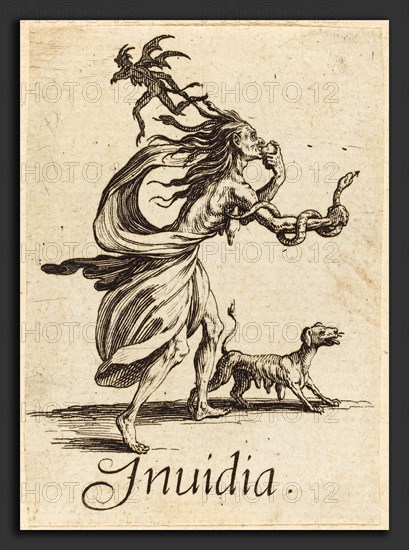Jacques Callot (French, 1592 - 1635), Envy, probably after 1621, etching and engraving