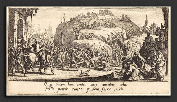 Jacques Callot (French, 1592 - 1635), The Carrying of the Cross, c. 1618, etching and engraving