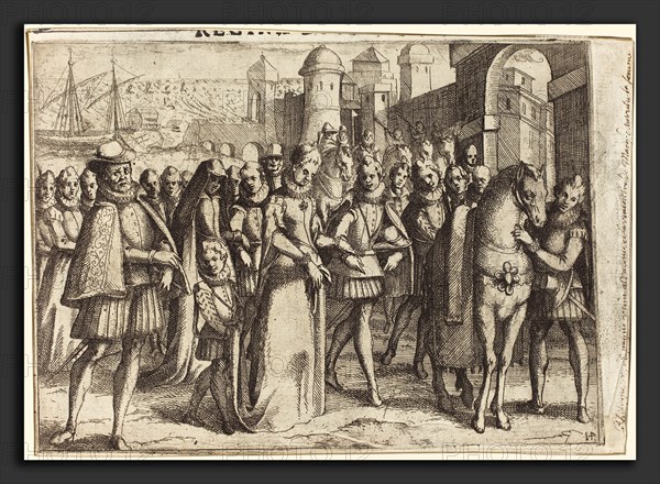 Jacques Callot (French, 1592 - 1635), Arrival at Valencia [recto], 1612, etching