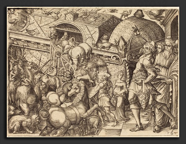 Pierre Woeiriot (French, 1532 - 1599), Noah's Ark, engraving