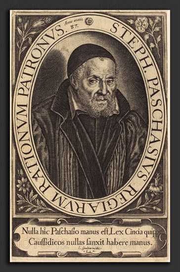 Léonard Gaultier (French, 1561 - 1641), Stephanus Paschinus, 1617, engraving