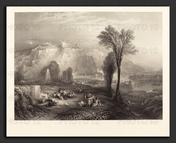 John Pye after Joseph Mallord William Turner (British, 1782 - 1874), Ehrenbreitstein, 1845, engraving on chine collé