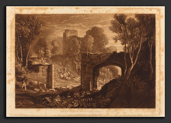 Joseph Mallord William Turner and Samuel William Reynolds I (British, 1775 - 1851), East Gate, Winchelsea, published 1819, etching and mezzotint