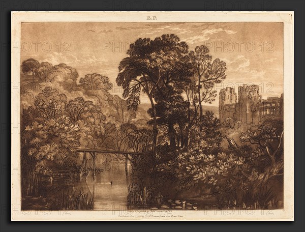 Joseph Mallord William Turner (British, 1775 - 1851), Berry Pomeroy Castle, published 1816, etching and mezzotint