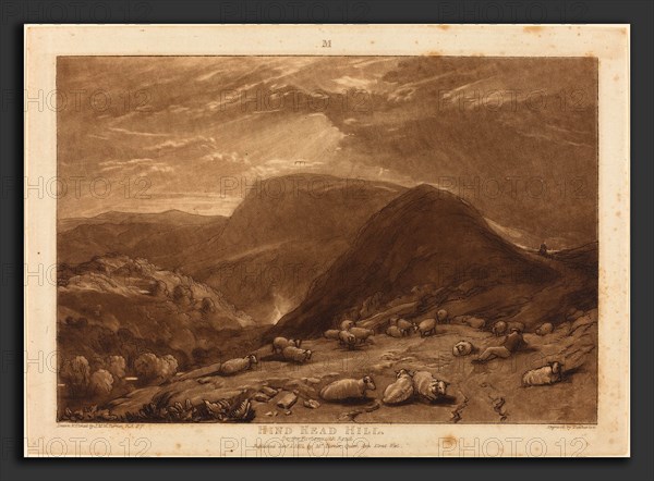 Joseph Mallord William Turner and Robert Dunkarton (British, 1744 - 1811-1817), Hind Head Hill, published 1811, etching and mezzotint