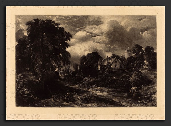 David Lucas after John Constable (British, 1802 - 1881), Glebe Farm (b), in or after 1831, mezzotint [progress proof]