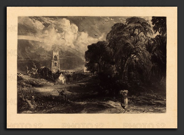 David Lucas after John Constable (British, 1802 - 1881), Stoke-by-Neyland, in or after 1829, mezzotint [progress proof]