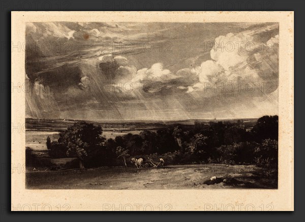 David Lucas after John Constable (British, 1802 - 1881), A Summerland, in or after 1829, mezzotint [progress proof]
