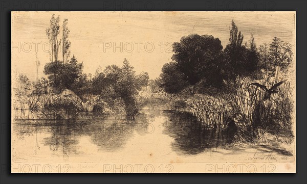 Francis Seymour Haden (British, 1818 - 1910), Shere Mill Pond (The Larger Plate), in or after 1860, etching with drypoint