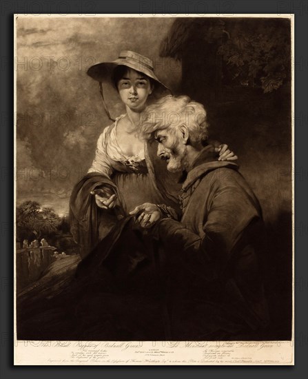 William Ward after William Owen (British, 1766 - 1826), The Blind Beggar of Bednall Green, 1804, mezzotint on laid paper