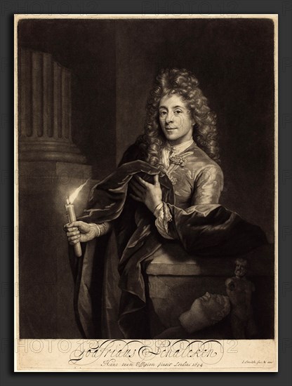 John Smith after Godfried Schalcken (English, probably 1652 - 1742), Godfried Schalcken, c. 1694, mezzotint on laid paper