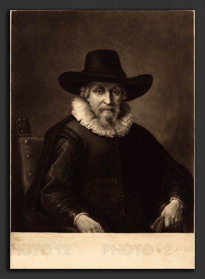 Richard Houston after Rembrandt van Rijn (Irish, 1721 - 1775), The Burgomaster, c. 1760, mezzotint on laid paper