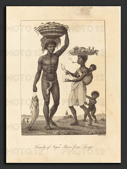 William Blake after John Gabriel Stedman (British, 1757 - 1827), Family of Negro Slaves from Loango, 1793, engraving