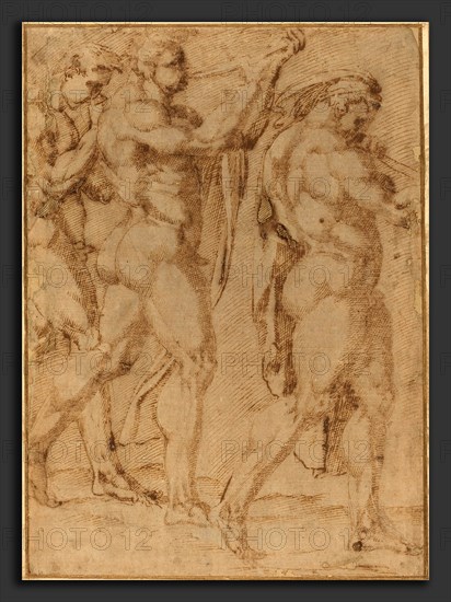 Baccio Bandinelli (Italian, 1488-1493 - 1560), Triumphal Procession, pen and brown ink on laid paper