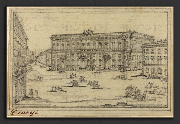 Francesco Piranesi (Italian, c. 1758 - 1810), Palazzo della Consulata, graphite on laid paper