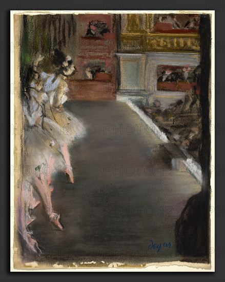 Edgar Degas (French, 1834 - 1917), Dancers at the Old Opera House, c. 1877, pastel over monotype on laid paper