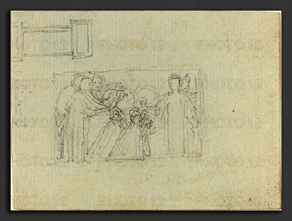 John Flaxman (British, 1755 - 1826), Sheet of Studies [recto and verso], graphite