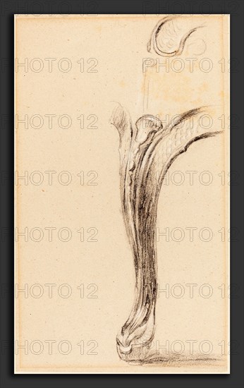 Sir David Wilkie (Scottish, 1785 - 1841), Study of a Chair Leg, black chalk heightened with white on wove paper