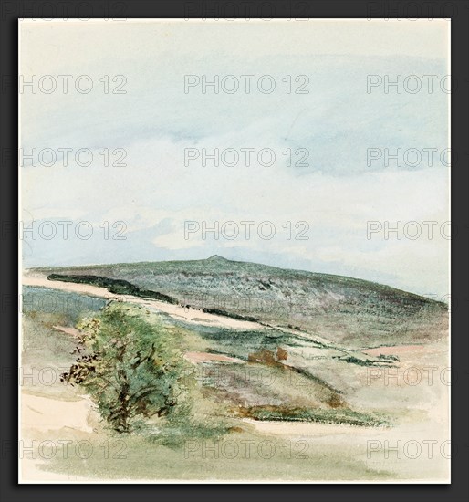 William Collins (British, 1788 - 1847), A Heath in Sussex, 1810-1815, watercolor over graphite with scratching out on wove paper