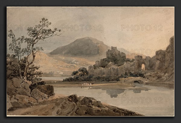 Thomas Girtin (British, 1775 - 1802), Conway Castle, North Wales, c. 1800, watercolor over graphite on cartridge paper