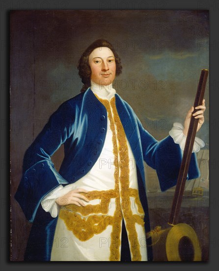 John Wollaston (American, active 1742-1775), Unidentified British Navy Officer, c. 1745, oil on canvas