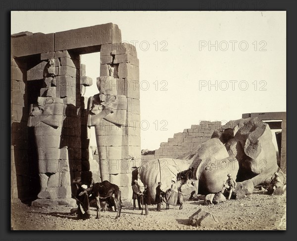 Francis Frith, The Ramasseum of El-Kurneh, Thebes, First View, British, 1822 - 1898, c. 1857, albumen print from collodion negative