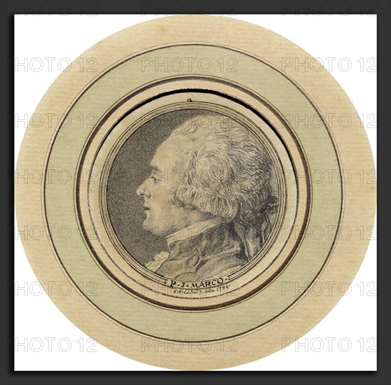 Charles-Nicolas Cochin II, P.J. Marco, French, 1715 - 1790, 1784, black chalk