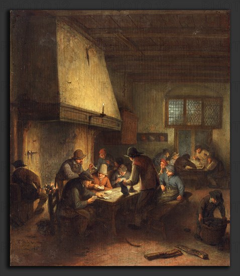 Adriaen van Ostade (Dutch, 1610 - 1685), Tavern Scene, early 1660s, oil on panel