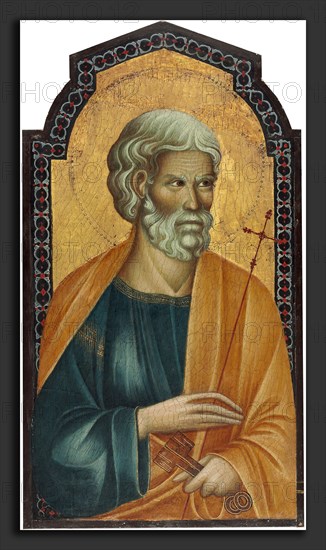Follower of Cimabue, Christ between Saint Peter and Saint James Major [left panel], late 13th century, tempera on panel