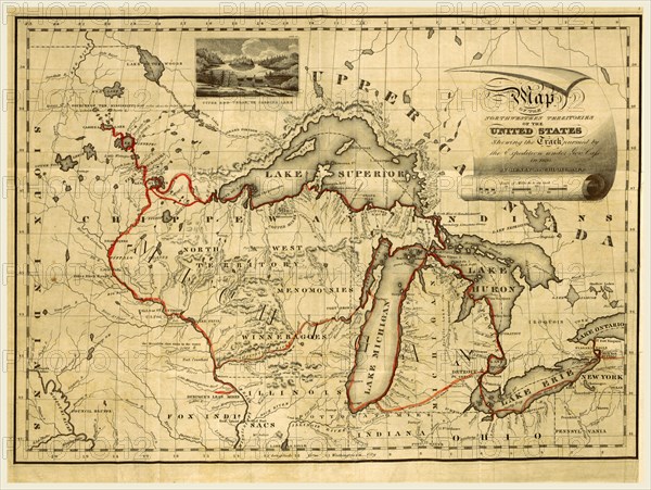 Narrative Journal of Travels, through the North Western regions of the United States, extending from Detroit through the great chain of American Lakes, to the sources of the Mississippi Rivers, US, America, 1820