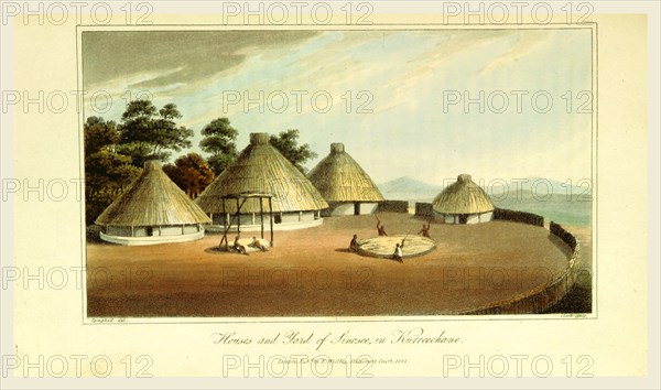 Kurreechane, Sinisee yard, Travels in South Africa, yard of Sinosee, 1822