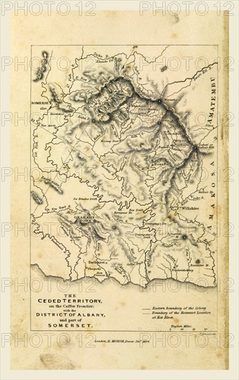 Ceded Territory, African sketches. Narrative of a residence in South Africa, 19th century engraving