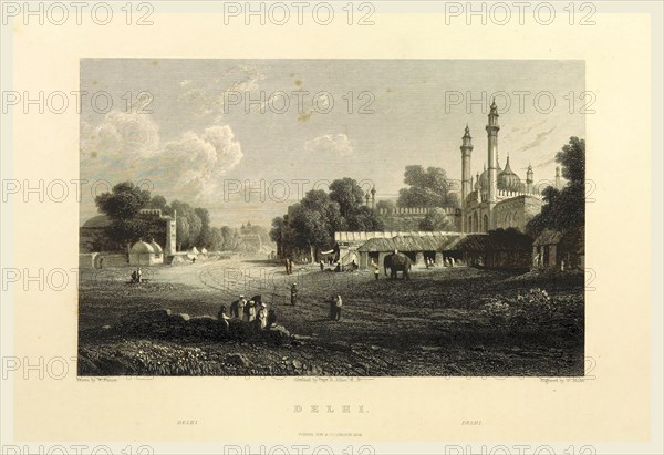 Delhi, Views in India, China, and on the Shores of the Red Sea, drawn by Prout, Stanfield, Cattermole, Purser, Cox, Austen, &c. from original sketches by Commander R. Elliott, 19th century engraving