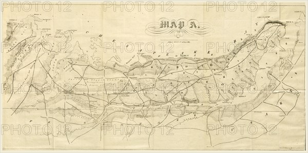 Report on the new map of Maryland, 1836, 19th century engraving, US, America