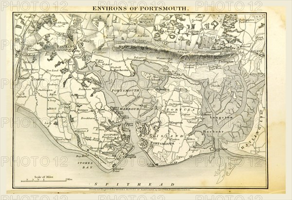 Portsmouth, Hampshire, its past and present condition and future prospects, 19th century engraving