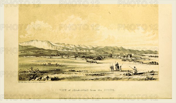 Jelalabad, Narrative of various Journeys in Balochistan, Afghanistan, and the Punjab, from 1826 to 1838, 19th century engraving