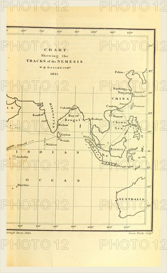 Chart shewing of the Tracks of the Nemesis, 1841 Narrative of the Voyages and Services of the Nemesis, from 1840 to 1843, and of the combined naval and military operations in China
