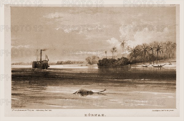 Kurnah, Narrative of the Euphrates Expedition carried on by Order of the British Government during the years 1835, 1836, and 1837, 19th century engraving