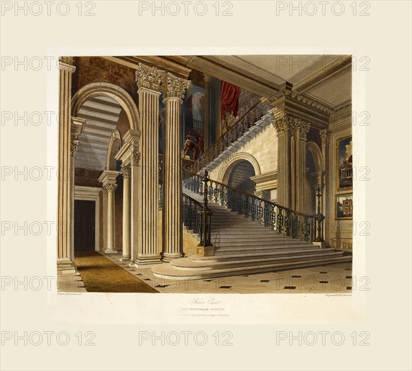 Stair Case, Buckingham House, the Royal Residence, UK