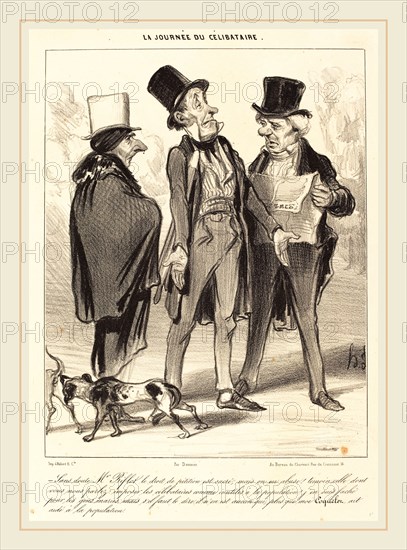 Honoré Daumier (French, 1808-1879), Sans doute M. Riflot le droit, 1839, crayon lithograph in black on wove paper