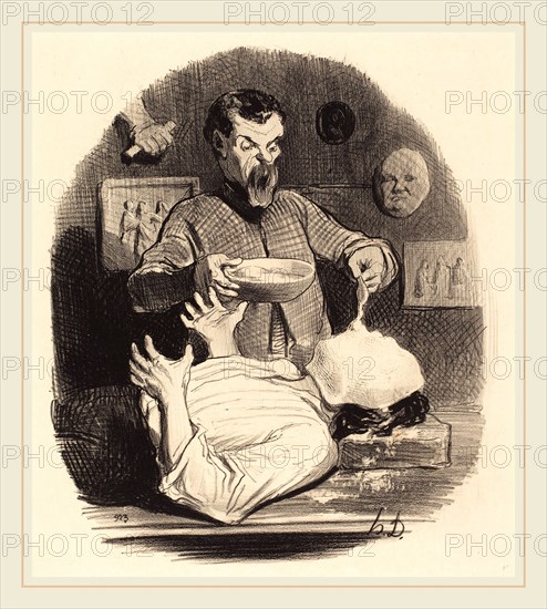 Honoré Daumier (French, 1808-1879), Un Monsieur qui veut se donner la satisfaction, 1846, lithograph