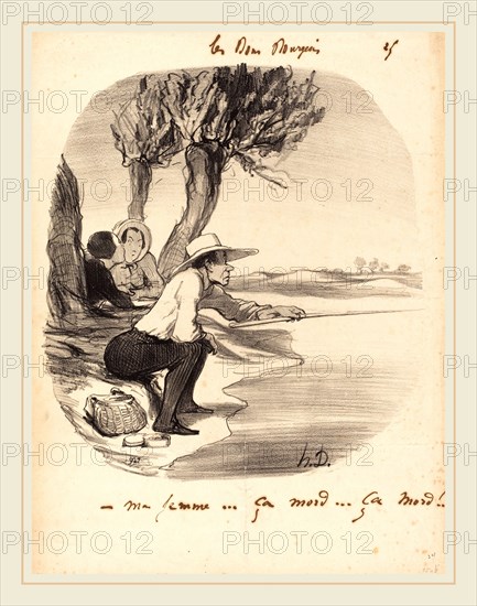 Honoré Daumier (French, 1808-1879), Ma femme Ã§a mord Ã§a mord!, 1846, lithograph