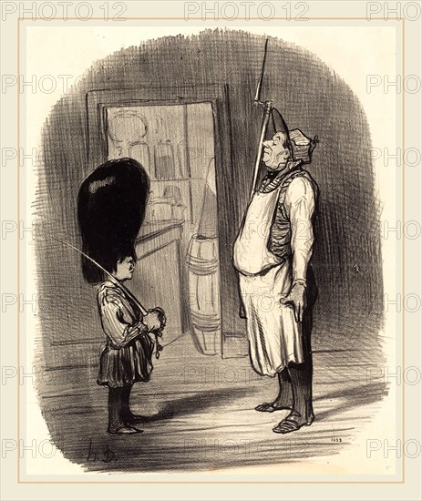 Honoré Daumier (French, 1808-1879), Une Famille chez qui réside l'instinct guerrier, 1847, lithograph