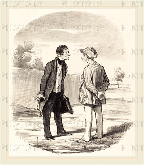 Honoré Daumier (French, 1808-1879), Oui, monsieur Gimblet, l'ordre ne sera rétabli, 1851, lithograph