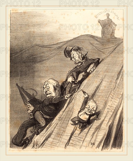 Honoré Daumier (French, 1808-1879), Un Chemin dangereux, 1851, lithograph