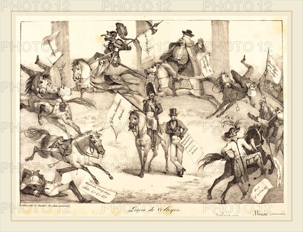 EugÃ¨ne Delacroix (French, 1798-1863), LeÃ§on de Voltiges (Trick Riding), 1822, lithograph on wove paper
